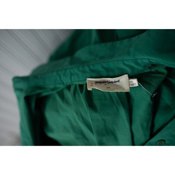 Anthropologie The Tobie Button-Front Pleated Shirt Dress by Exquise XXS - Picture 3 of 4